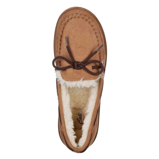 Skechers - "Cozy" Mokassin-Hausschuhe für Damen, Wildlederimitat, Flach (Kastanie) - Image 3