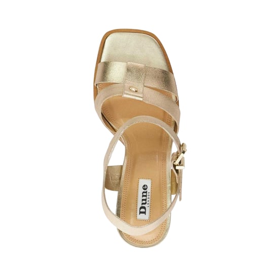 Dune London - "Jessia" Sandalen für Damen, Leder (Gold) - Image 3