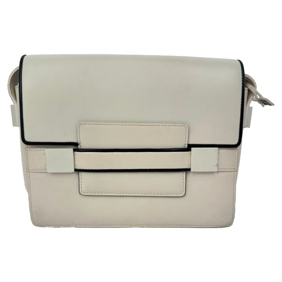 Delvaux Madame PM Umhängetasche aus weißem Leder - Image 1