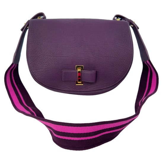 Delvaux Le Mutin Satteltasche aus violettem Kalbsleder - Image 1