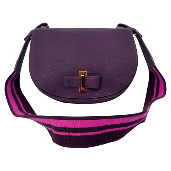Delvaux Le Mutin Satteltasche aus violettem Kalbsleder - Image 2