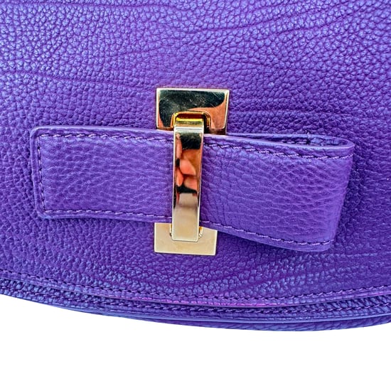 Delvaux Le Mutin Satteltasche aus violettem Kalbsleder - Image 3