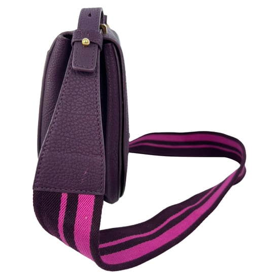 Delvaux Le Mutin Satteltasche aus violettem Kalbsleder - Image 4