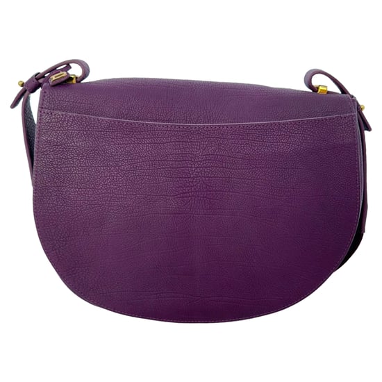 Delvaux Le Mutin Satteltasche aus violettem Kalbsleder - Image 5