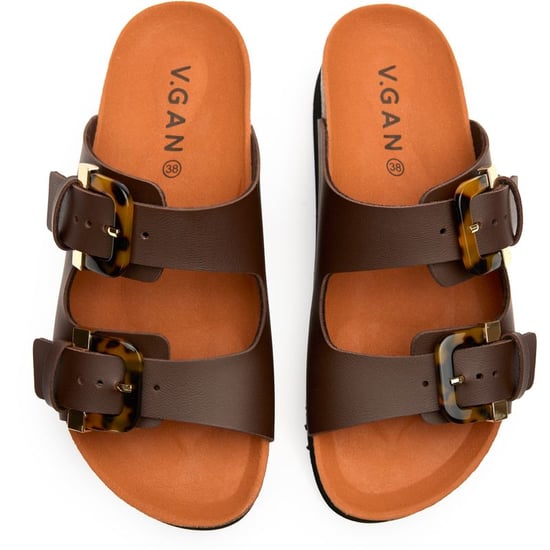 V.Gan Vegan Plum Footbed Tortoiseshell Sandalen - Image 2