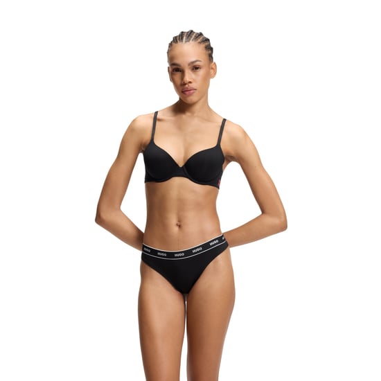 Hugo - Thong für Damen, Mittlere Bundhöhe, Regulär (Schwarz/Weiß) - Image 3