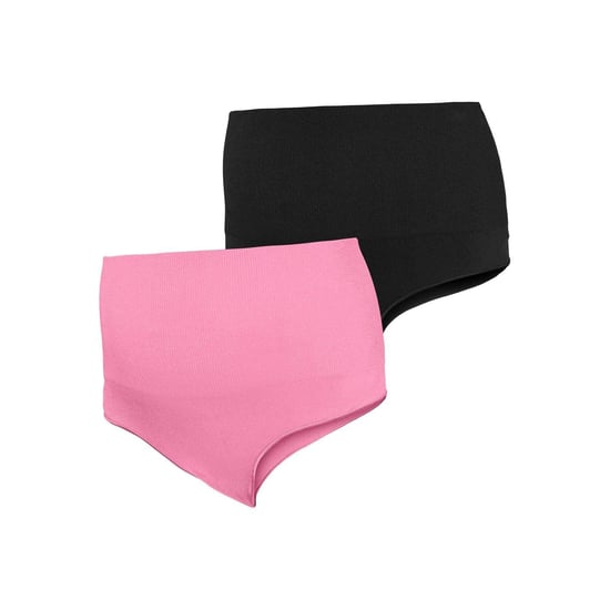 Mamalicious - "Mlilja" Thong für Damen, Hohes Bein (2er-Pack) (Schwarz/Pink) - Image 1