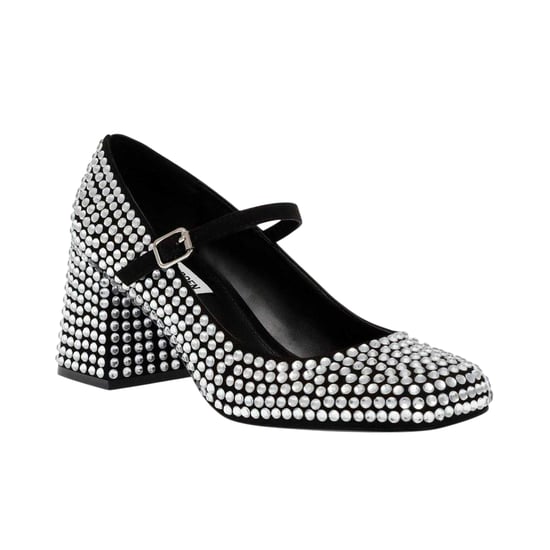 Steve Madden - Strass Riemchenschuhe für Damen, Leder, Blockabsatz (Silber) - Image 3