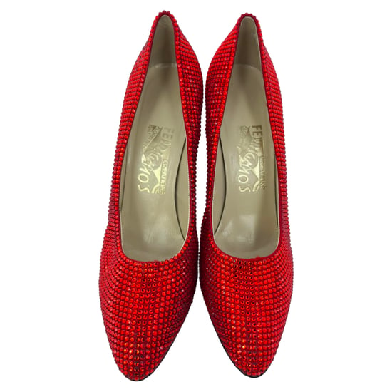 Salvatore Ferragamo Pre-owned (1960) Pumps mit Kristallverzierung aus Satin - Rot - Image 3