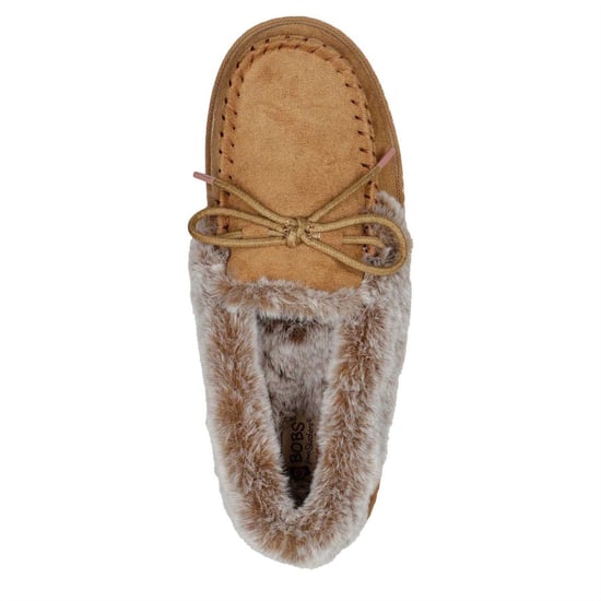 Skechers - "Cozy Kiss" Mokassin-Hausschuhe für Damen, Leder, Flach (Kastanie) - Image 3