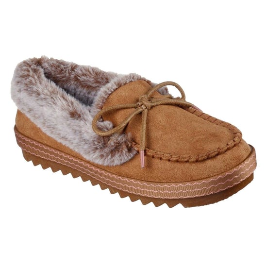Skechers - "Cozy Kiss" Mokassin-Hausschuhe für Damen, Leder, Flach (Kastanie) - Image 5