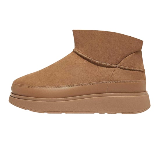 Fit Flop - Stiefel für Damen, Leder, flach geformter Absatz (Hellbraun) - Image 2