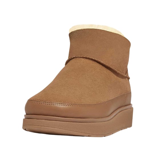 Fit Flop - Stiefel für Damen, Leder, flach geformter Absatz (Hellbraun) - Image 4