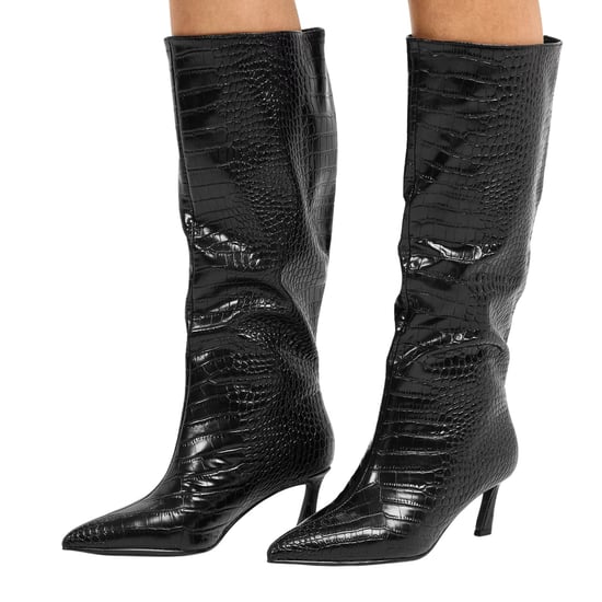 Steve Madden - "Lavan" Kniehohe Stiefel für Damen, Leder, Flare Absatz (Schwarz) - Image 4