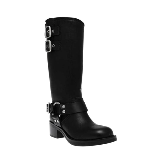 Steve Madden - "Eastern" Motorrad-Stiefel für Damen, Leder, mit Schnalle (Schwarz) - Image 3