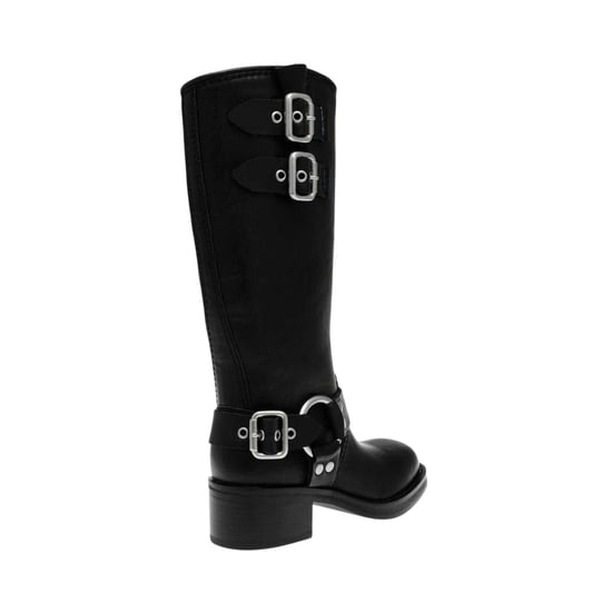 Steve Madden - "Eastern" Motorrad-Stiefel für Damen, Leder, mit Schnalle (Schwarz) - Image 4