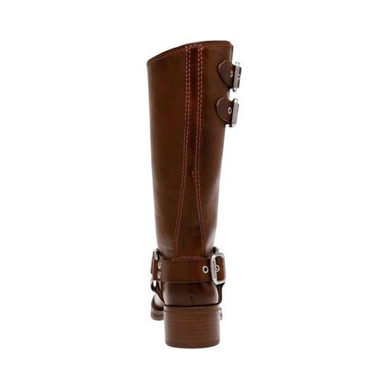 Steve Madden - "Eastern" Motorrad-Stiefel für Damen, Leder, mit Schnalle (Braun) - Image 2