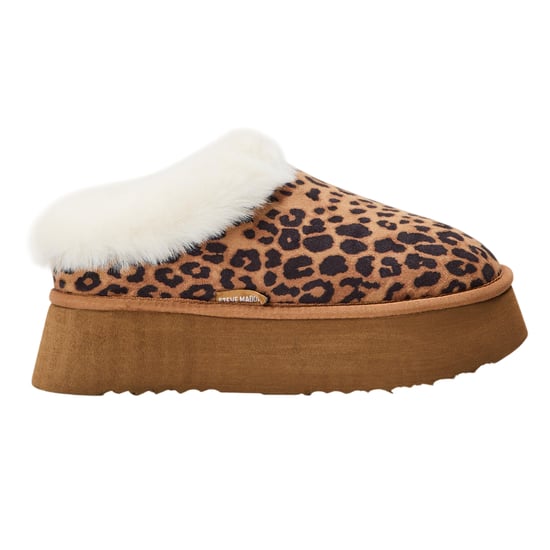 Steve Madden - "Chaplin" Leo-Muster Hausschuhe für Damen, Plattform-Absatz (Braun) - Image 1