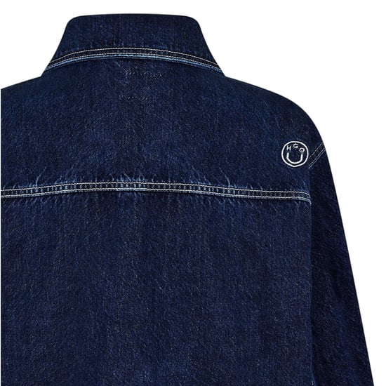 Hugo - Jeansjacke für Damen, Lang geschnitten (Marine Ausgeblichen) - Image 3