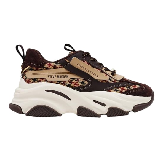 Steve Madden - "Possession-E" Sneaker für Damen, Plattform-Absatz (Braun/Lila kariert) - Image 1