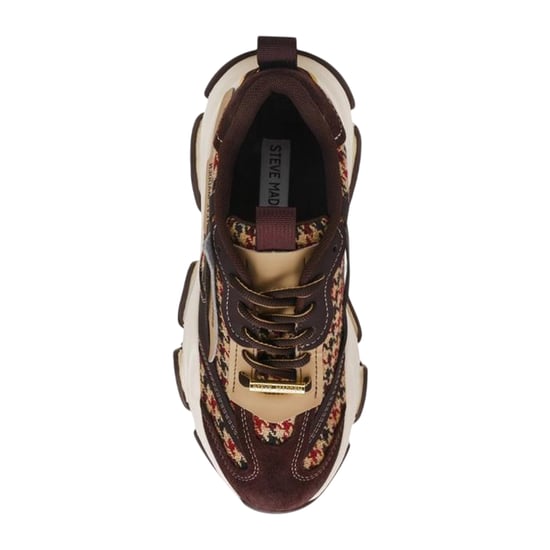 Steve Madden - "Possession-E" Sneaker für Damen, Plattform-Absatz (Braun/Lila kariert) - Image 3