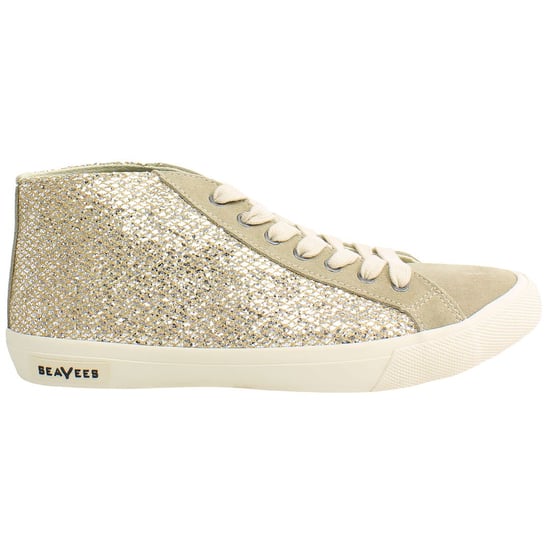 Seavees California Special Nova Glitzer Damen Beige Plimsolls - Image 1