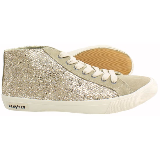 Seavees California Special Nova Glitzer Damen Beige Plimsolls - Image 3