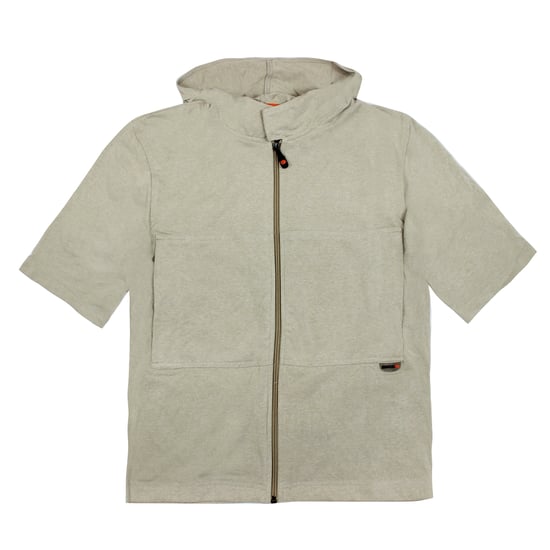 Nike Retro Zip-Up Kapuzen-T-Shirt - Beige - Image 1