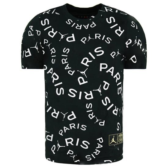 Nike Air Jordan x PSG AOP Kinder T-Shirt Schwarz/Weiß - Image 1