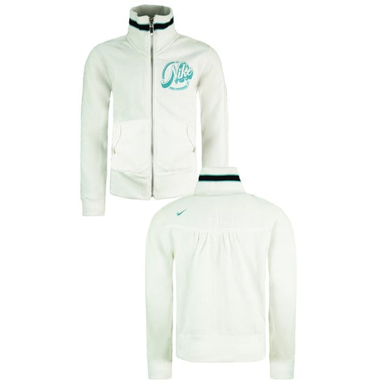 Nike Logo Kinder Weiße Track-Jacke - Image 3