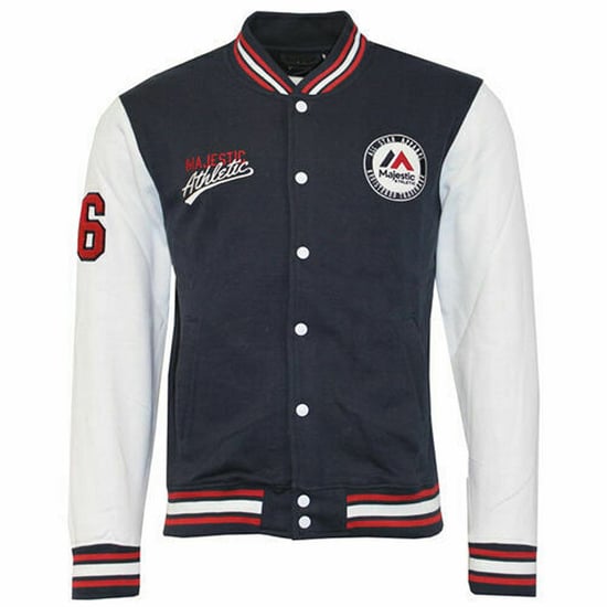 Majestic Athletics Baseball Herren Bomberjacke Navy/Weiß - Image 1