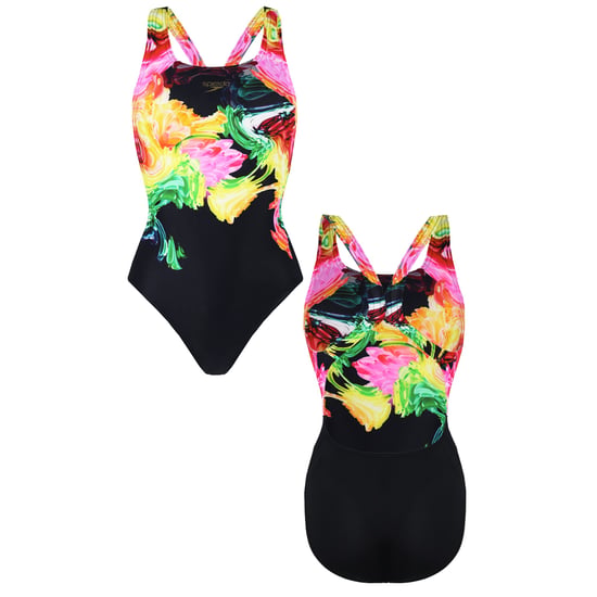 Speedo ColourBlend Blumenplatzierung Digital Powerback Damen Schwimmanzug - Image 3