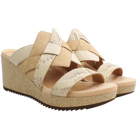 Vionic Tara Schlange Damen Braune Wedges - Image 2