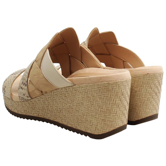 Vionic Tara Schlange Damen Braune Wedges - Image 3