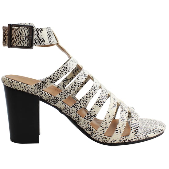 Vionic Perk Sami Snake Damen Sandalen mit Absatz Weiß/Schwarz - Image 1