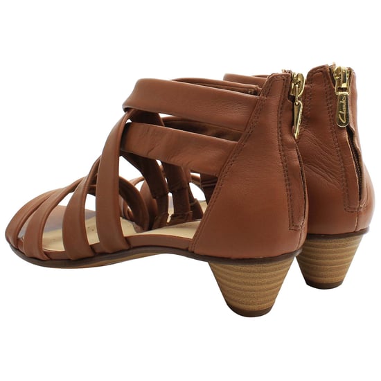 Clarks Mena Silk Damen Braune Sandalen mit Absätzen - Image 3