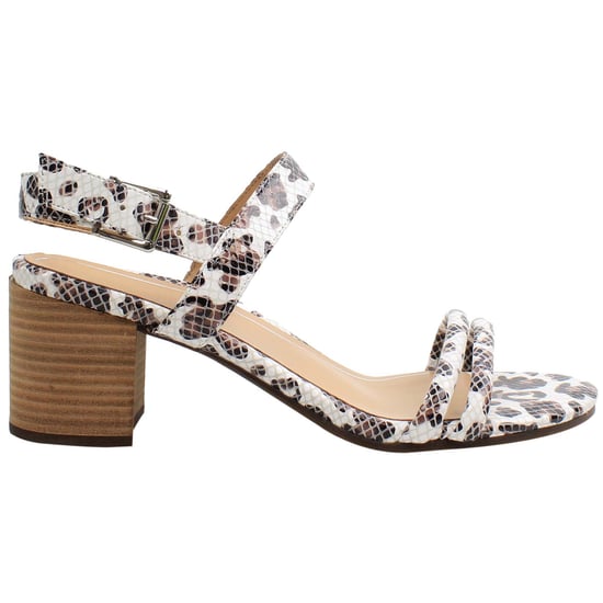 Vionic Paula geprägte Leopard Damen Weiße/Braune Absatzsandalen - Image 1