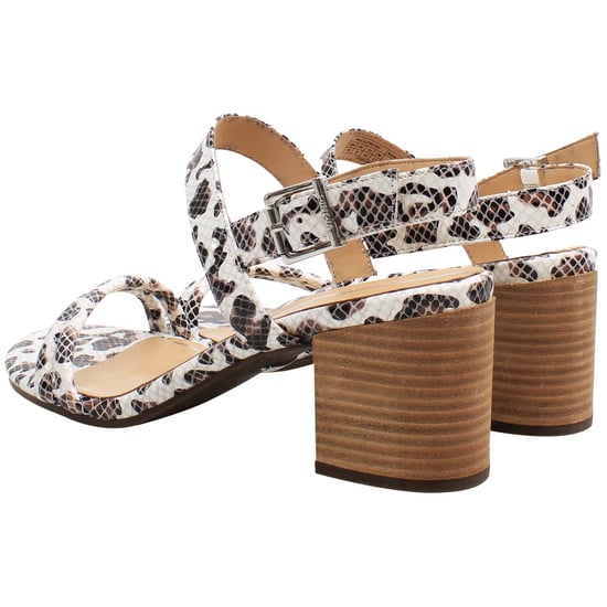 Vionic Paula geprägte Leopard Damen Weiße/Braune Absatzsandalen - Image 3