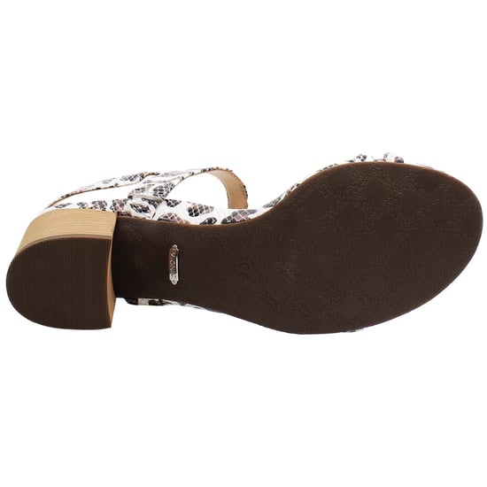 Vionic Paula geprägte Leopard Damen Weiße/Braune Absatzsandalen - Image 5