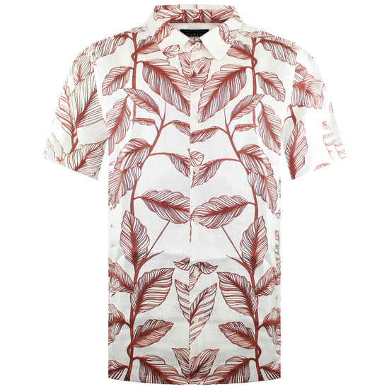 Ted Baker Tagus Herren Leinenhemd mit Blattdruck - Image 1