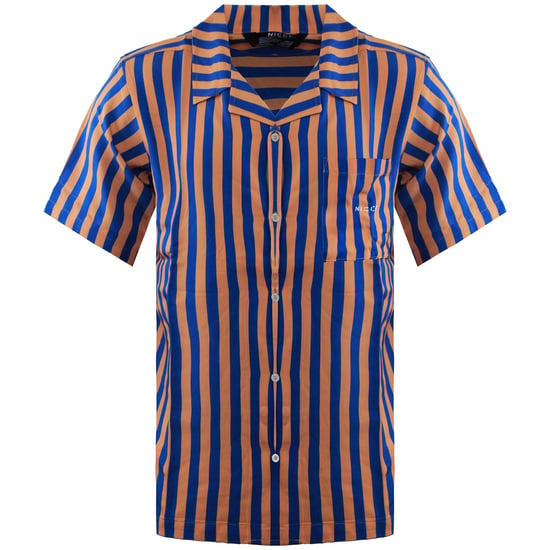 Nicce Sommer Serie Streifen Herren Blau/Orange Hemd - Image 1