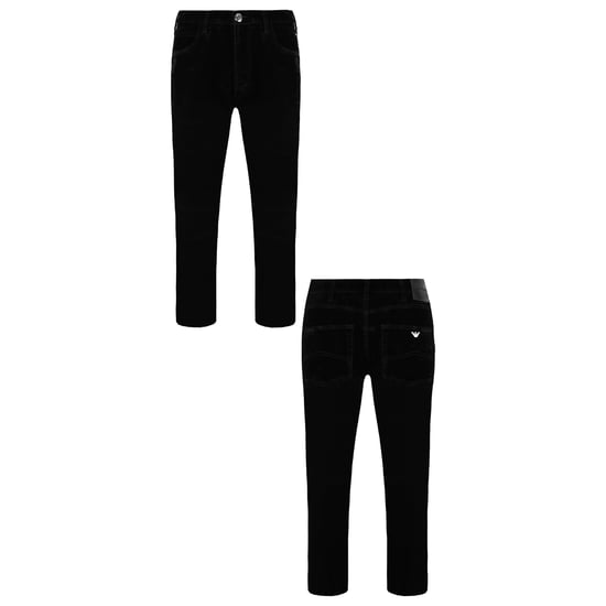 Emporio Armani J85 Regular Fit Damen Samt-Hosen - Image 3