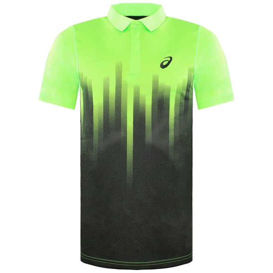 Asics Resolution Herren Schwarz/Grün Polo-Shirt - Image 1