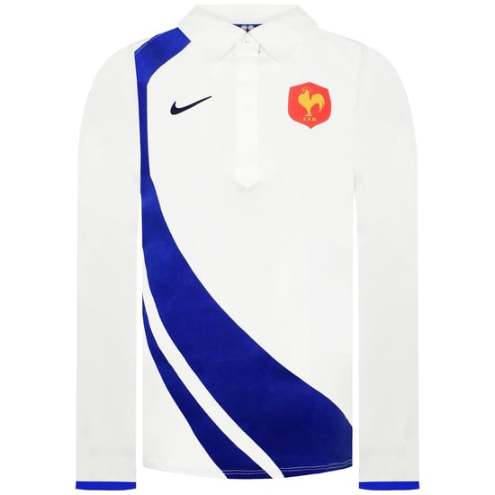 Nike Fit Frankreich Damen Weiß Rugby Polo-Shirt - Image 1
