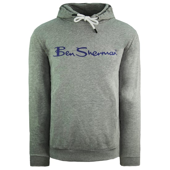 Ben Sherman Große Logo Herren Hoodie Grau Melange - Image 1