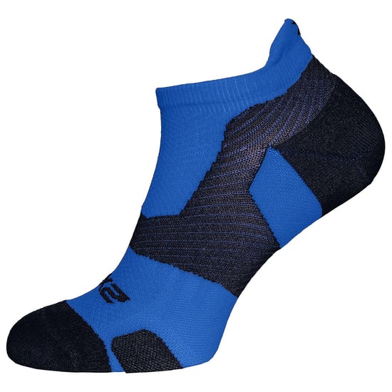 2XU Leichte Polsterung Herren Vibrant Blau/Grau Unsichtbare Socken - Image 1