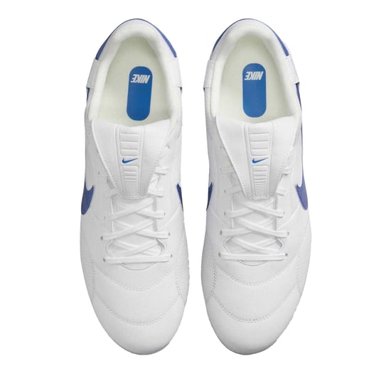 Nike - "Premier 3" Klassisch Fußballschuhe mit festem Boden für Herren, Leder (Weiß/Blau) - Image 3
