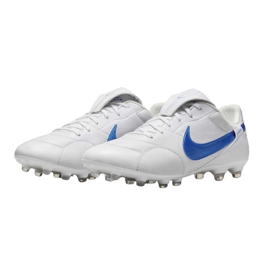 Nike - "Premier 3" Klassisch Fußballschuhe mit festem Boden für Herren, Leder (Weiß/Blau) - Image 5