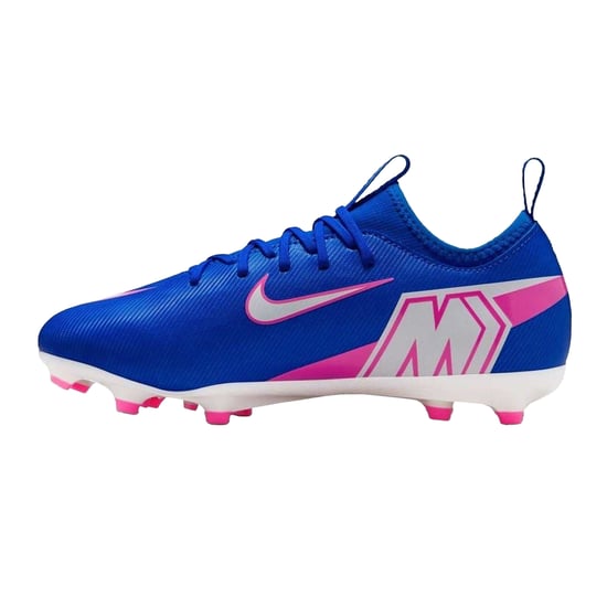 Nike - "Mercurial" Fußballschuhe mit festem Boden für Kinder (Blau/Weiß/Pink) - Image 3