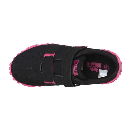 Lonsdale - "Fulham" Sneaker für Kinder, Leder (Schwarz/Kirsche) - Image 2
